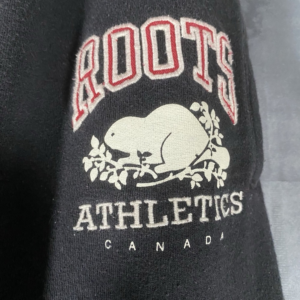 Roots Athletics Men's Black Fleece Jogger Sweatpants Size L - Picture 5 of 9